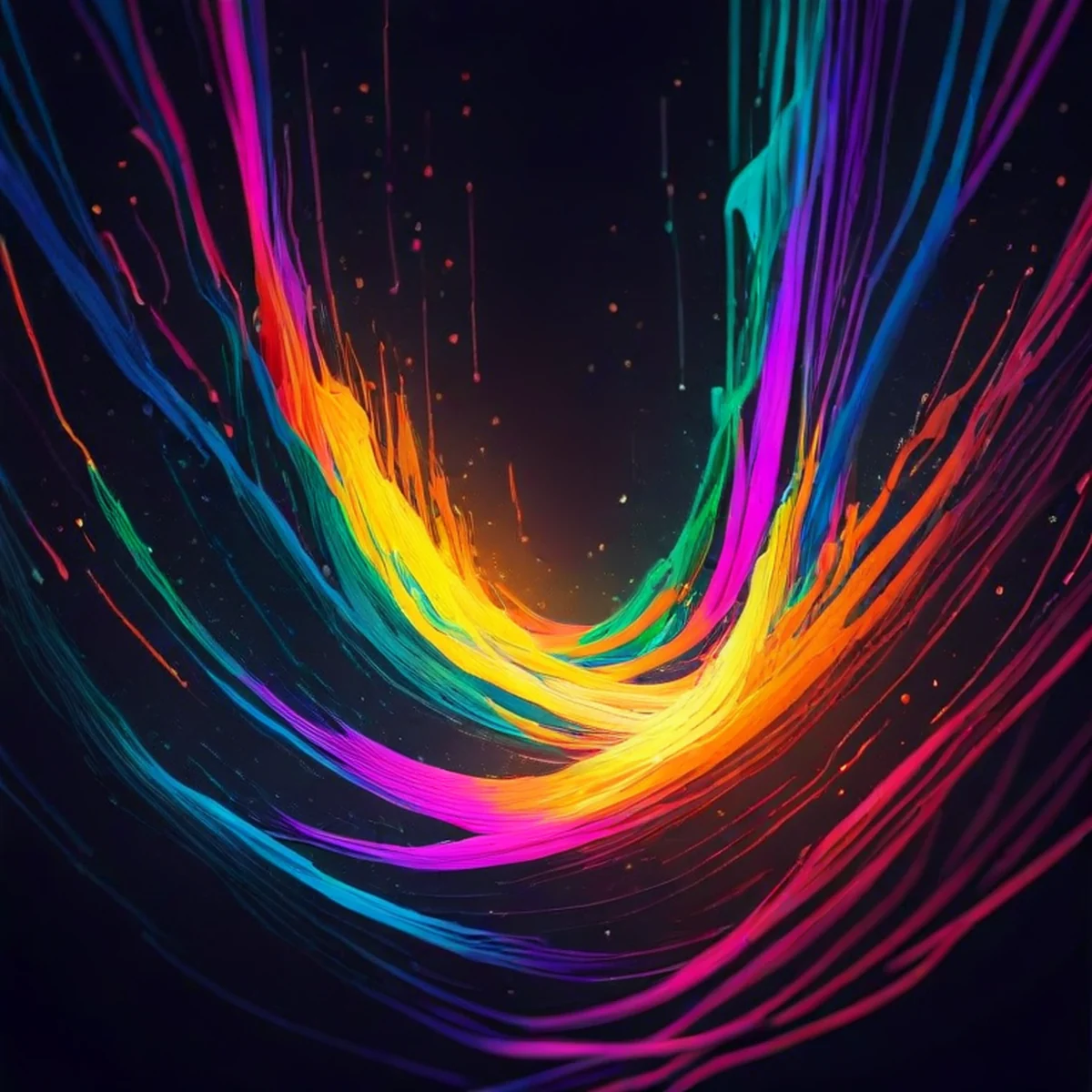 Abstracte digitale datastromen en pixels